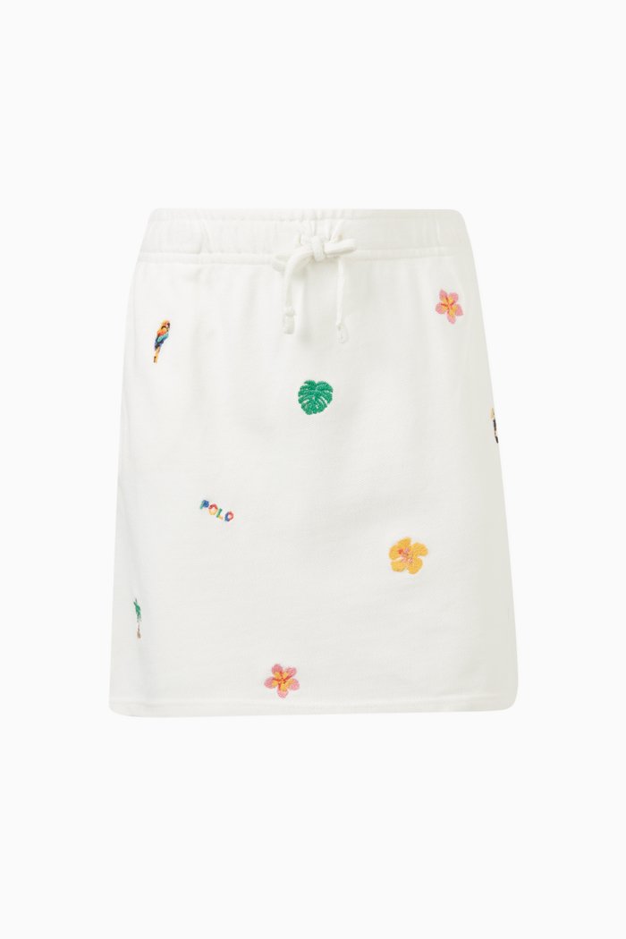 

Patch Skirt in Jersey, White