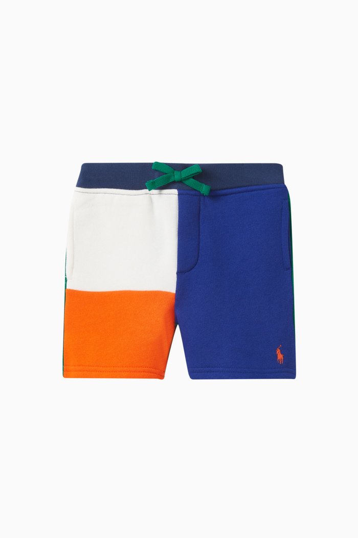 

Colour-block Logo Shorts in Cotton, Multicolour