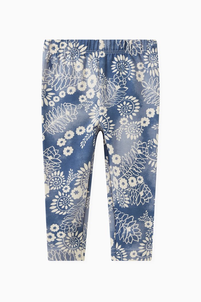 

Floral Leggings in Cotton, Multicolour