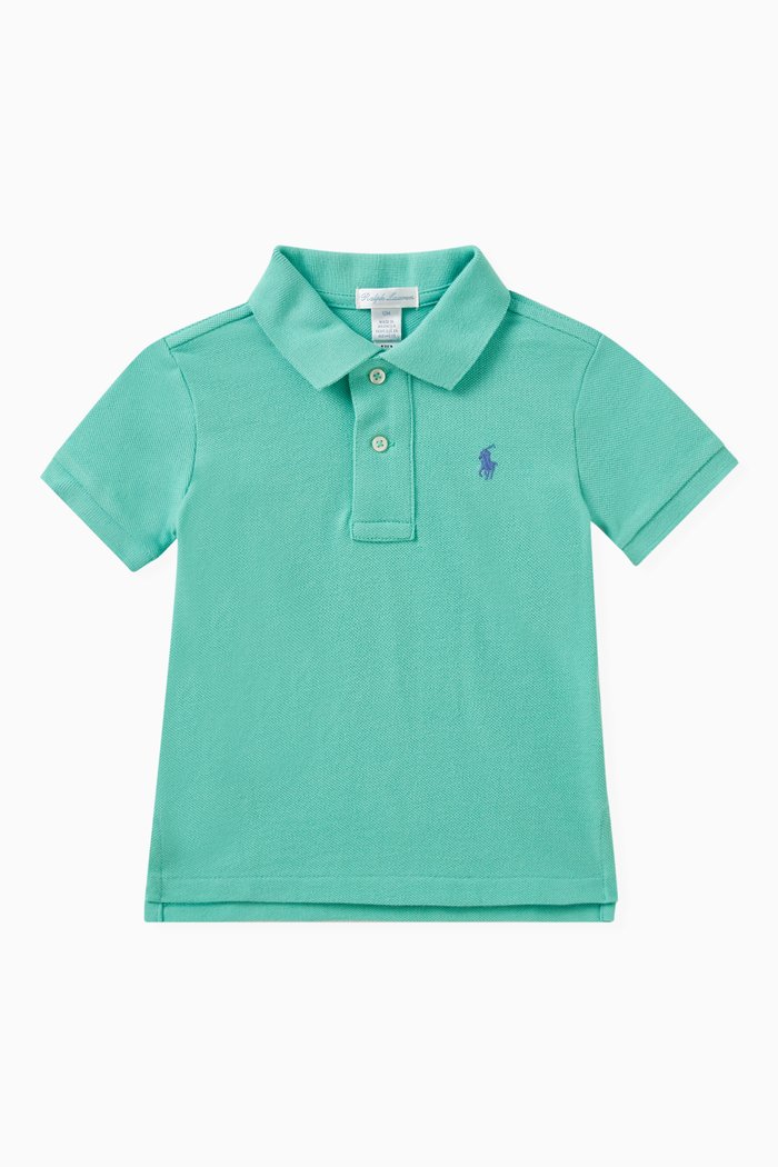 

Logo-embroidered Polo Shirt in Cotton, Green