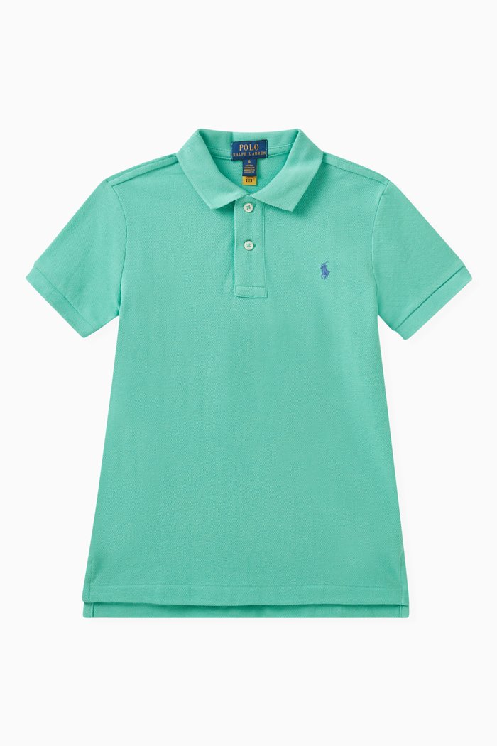 

Logo-embroidered Polo Shirt in Cotton, Green