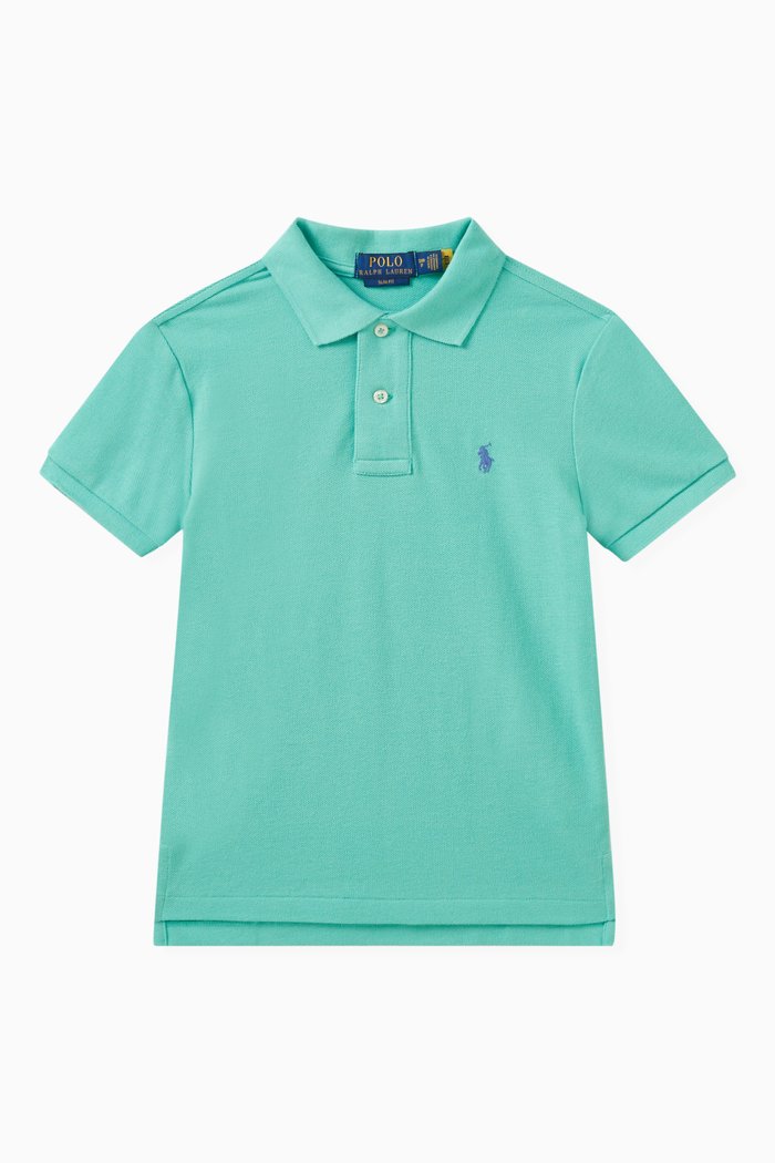 

Logo-embroidered Polo Shirt in Cotton, Green