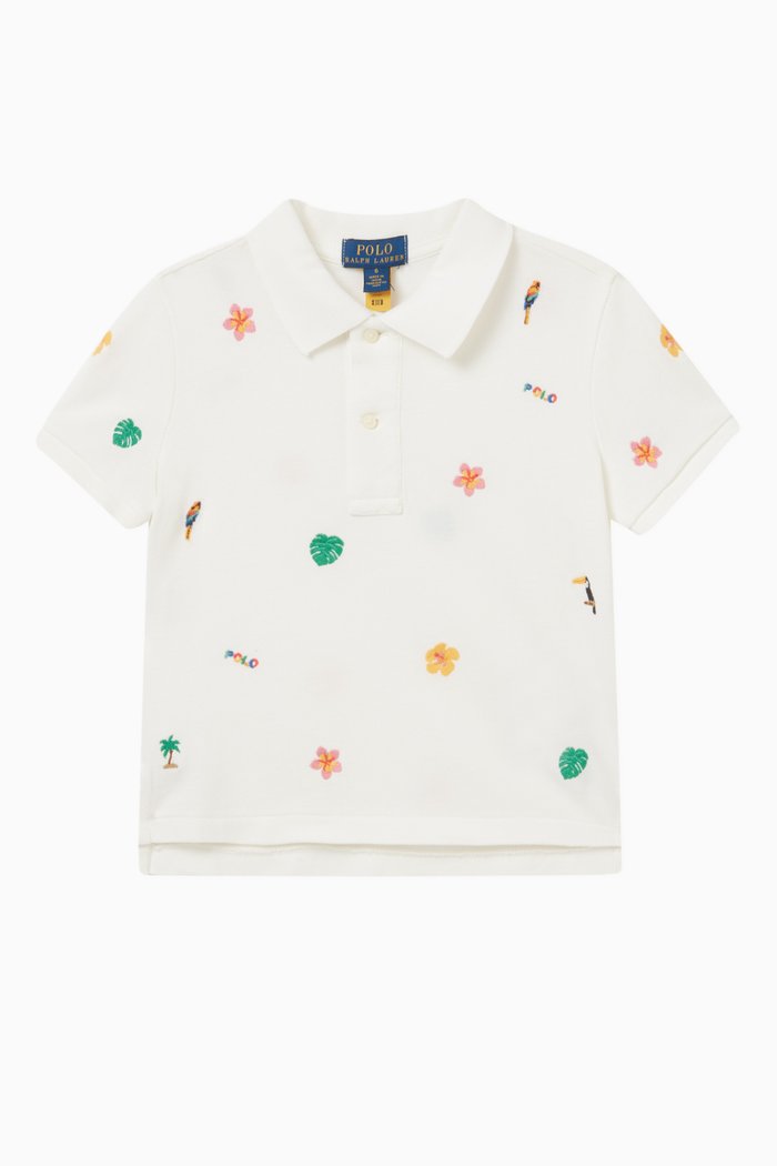 

Logo Polo Shirt in Piqué, White