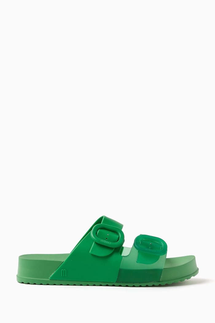 

Wide Slides in Melflex, Green