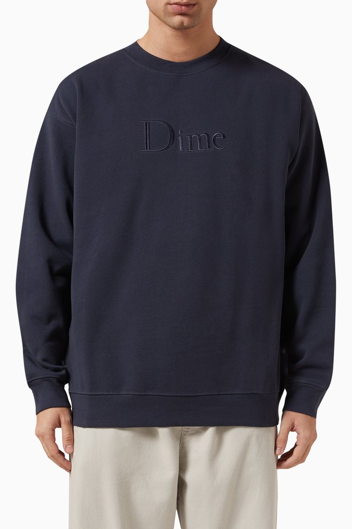 

Classic Logo Crewneck Sweatshirt in Cotton, Grey