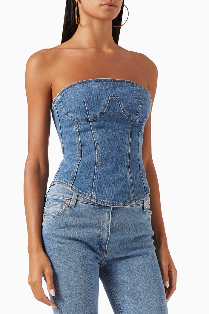 

Jeans Corset in Denim, Blue