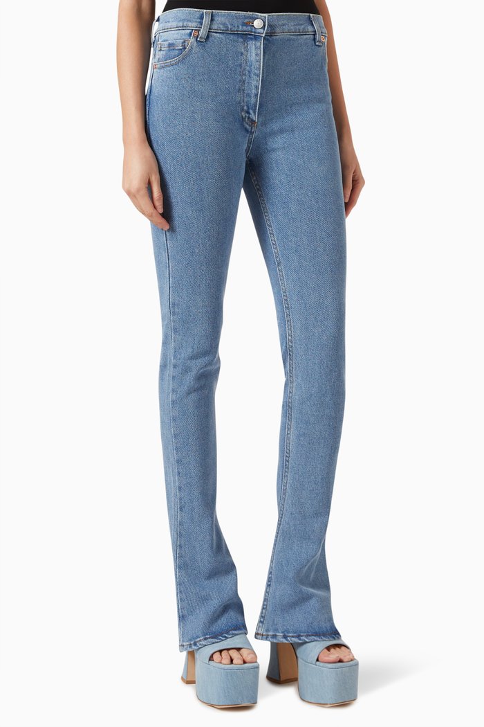 Super Slim-fit Mid-rise Jeans, Blue