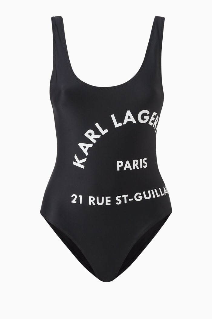 

Rue St. Guillaume One-piece Swimsuit in Jersey, Black