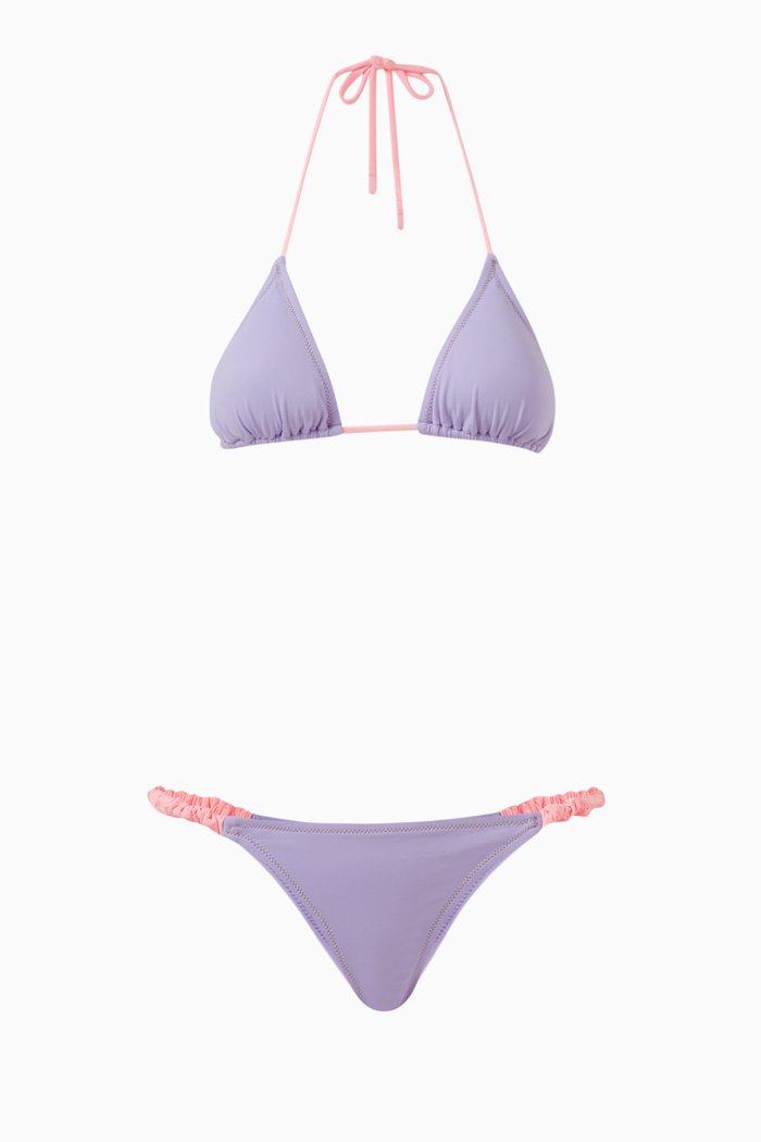

Scrunchie Bikini Set, Purple