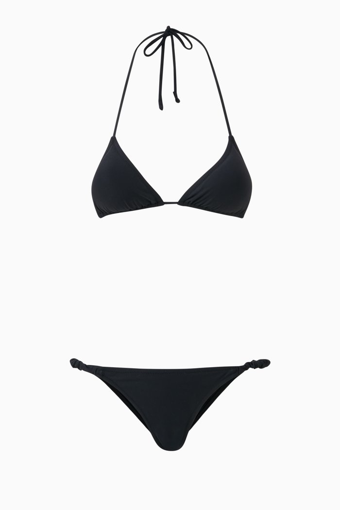 Scrunchie Bikini Set, Black