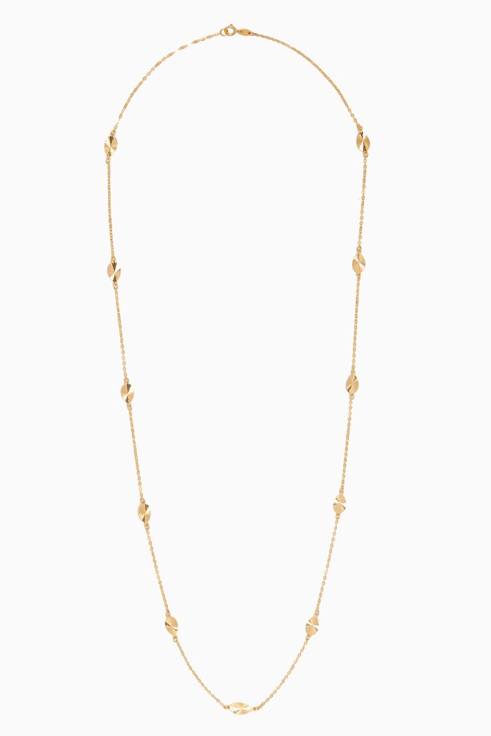 LaNature Wonderland Long Necklace in 18kt Gold, Yellow