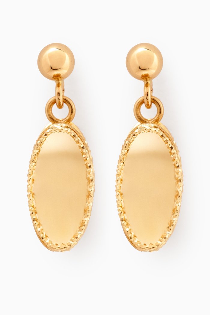 

Moda Mirror Drop Earrings in 18kt Gold, Yellow
