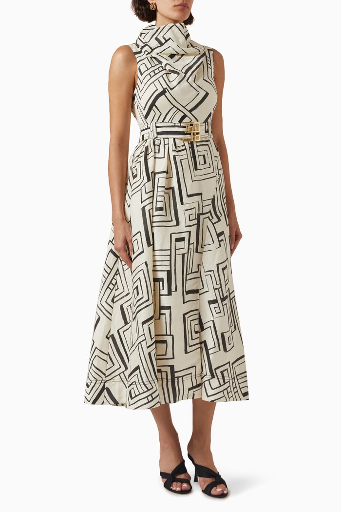 

Amity Cowl Midi Dress, Multicolour