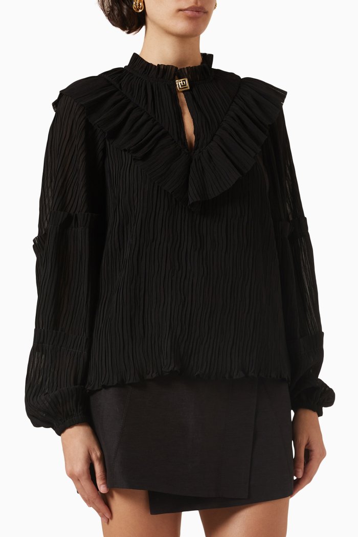 

Robyn Pleated Blouse, Black
