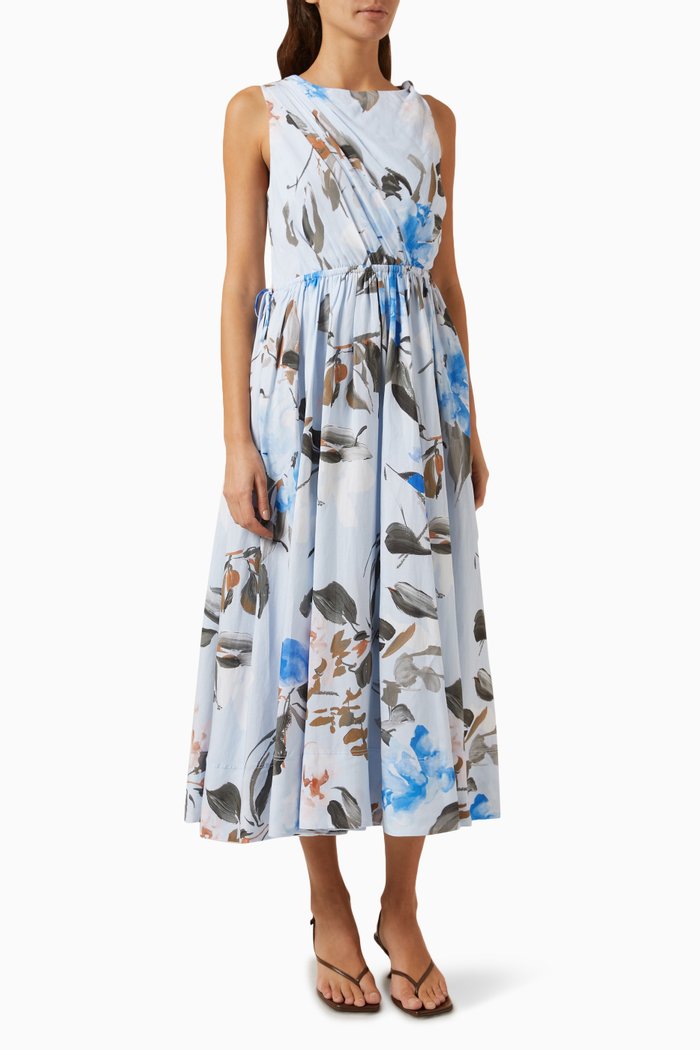 

Abbey Twisted Midi Dress, Blue
