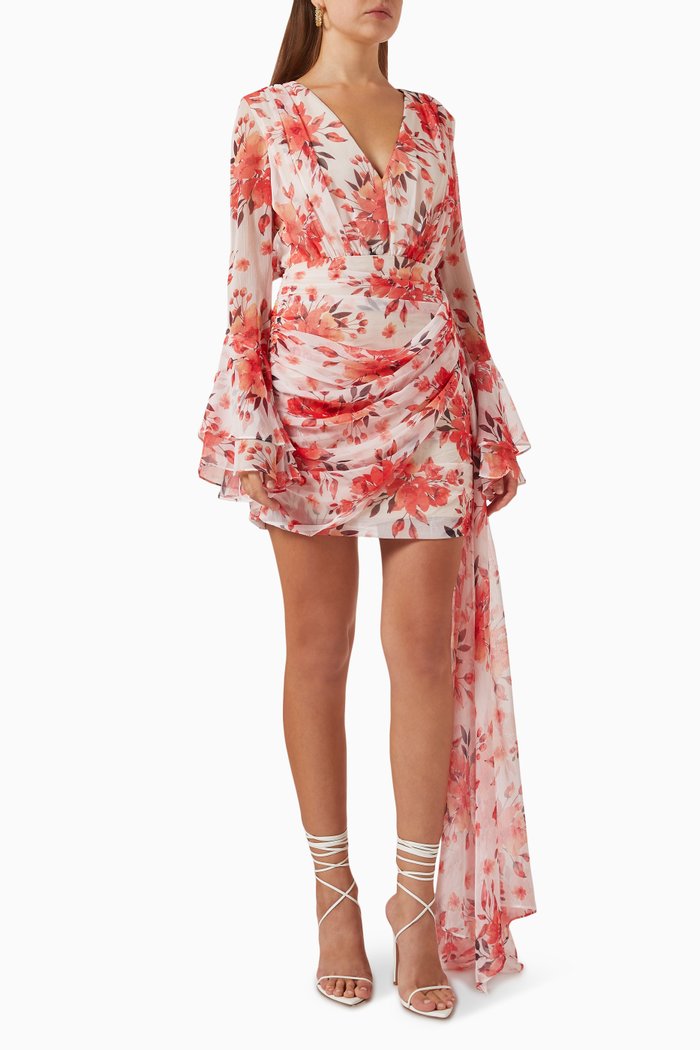

Mardi Floral-print Mini Dress, Pink