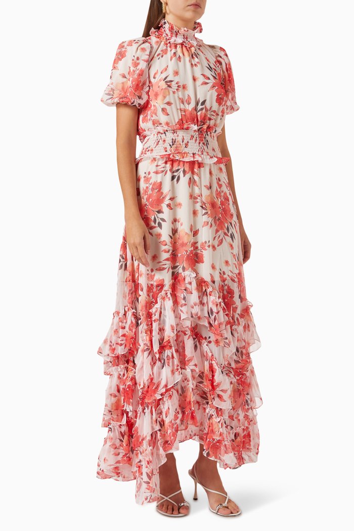 

Heiress Floral-print Maxi Dress, Pink