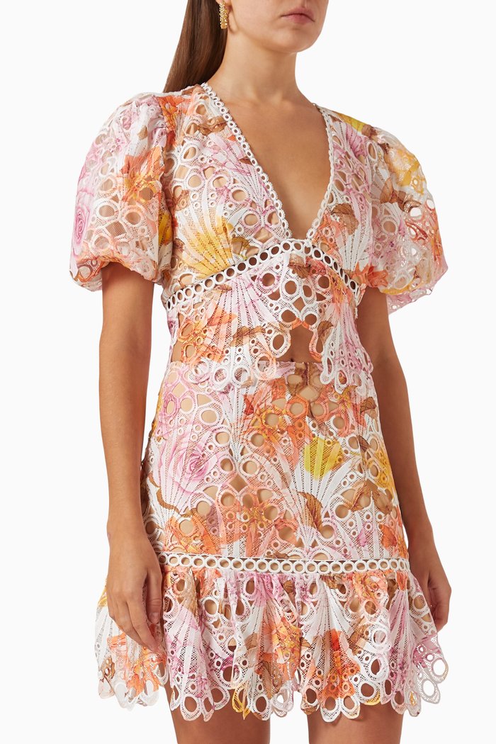 

Francisca Top & Skirt Set in Lace, Orange