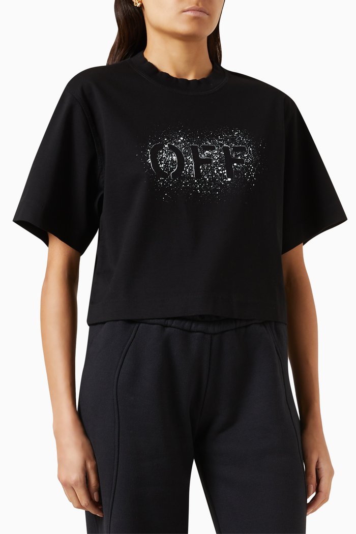 

Stencil Logo T-shirt in Cotton-jersey, Black