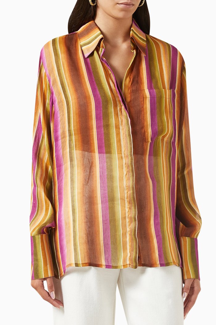 

Soleil Blouse in Linen, Multicolour