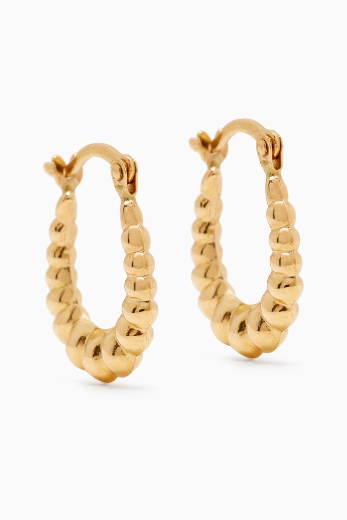 

Bolla Bubbled Hoops in 14kt Gold, Yellow