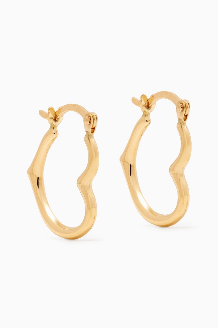 

Heart Feels Hoop Earrings in 14kt Gold, Yellow