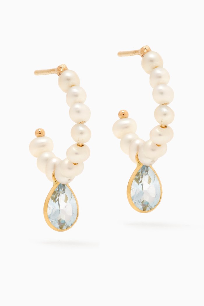 Amore Hammock Hoops in 14kt Gold, Yellow