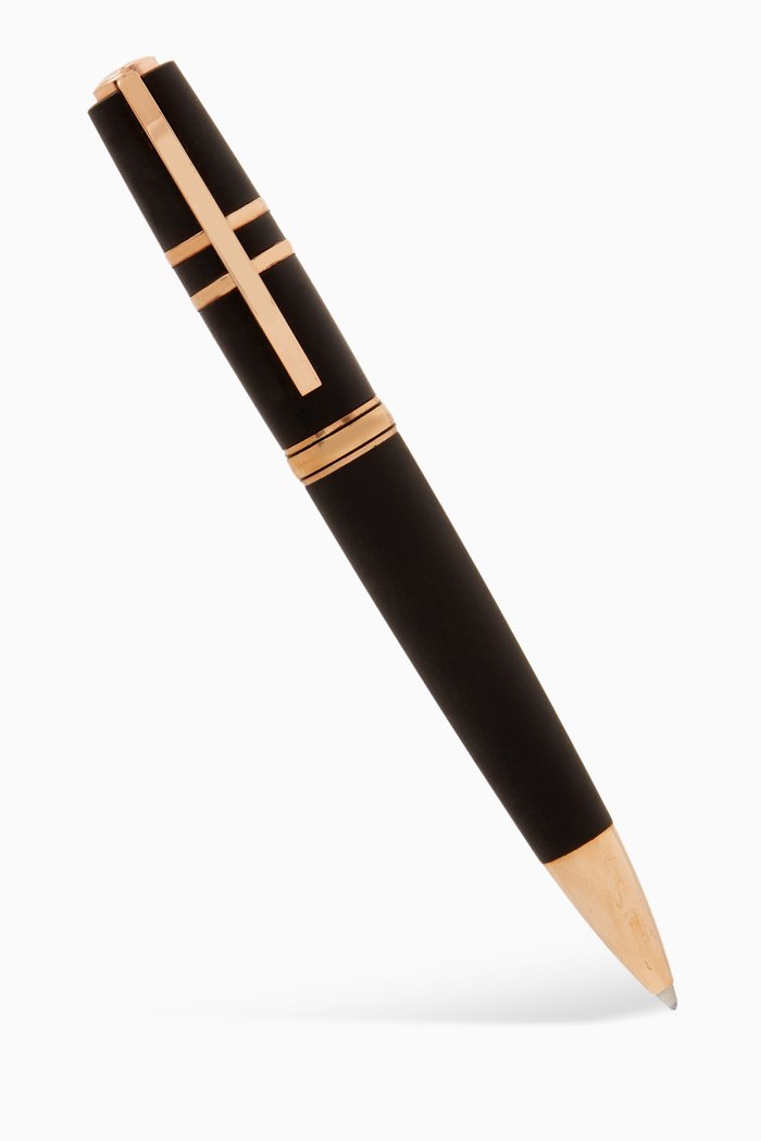 

Homo Sapiens Bronze Ballpoint Pen in Basaltic Lava & Resin, Black