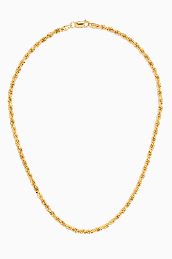 

Industrial Rope Necklace in 14kt Gold Vermeil, Yellow