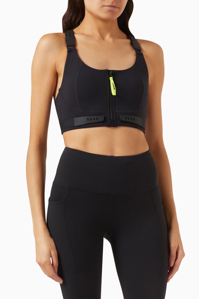 

Double Play Sports Bra in Stretch-nylon, Black
