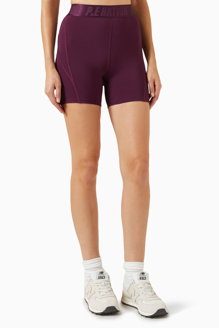 Backcheck Biker Shorts, Purple