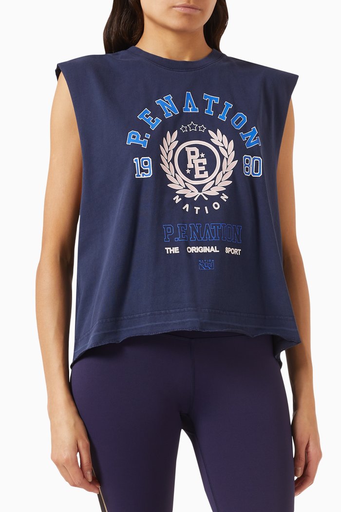 

Overland Tank Top in Cotton-jersey, Blue