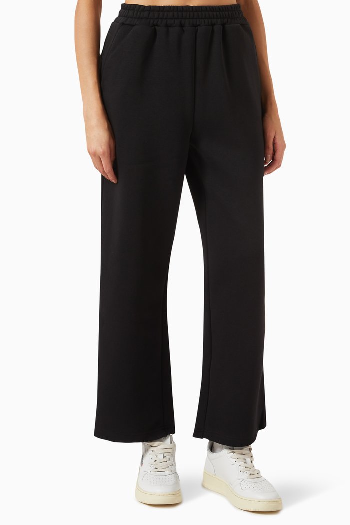 

Off Duty Trackpants in Brushed Fleece, Black