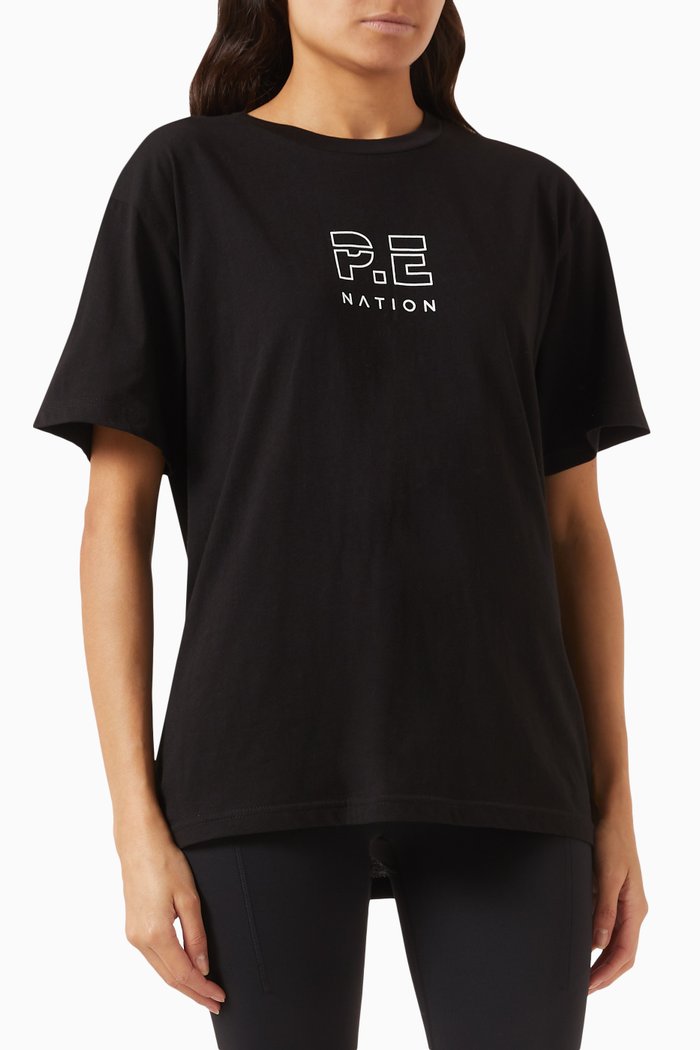 

Heads Up T-shirt in Organic Cotton Jersey, Black