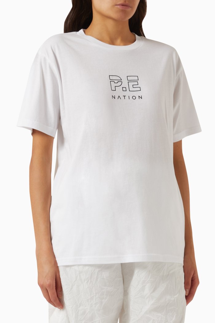 Heads Up T-shirt in Organic Cotton Jersey, White