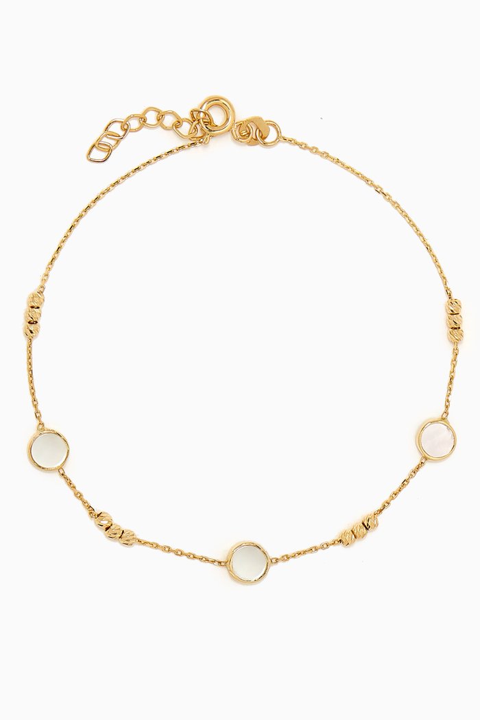 

Nisa Mother of Pearl Bracelet in 18kt Yellow Gold