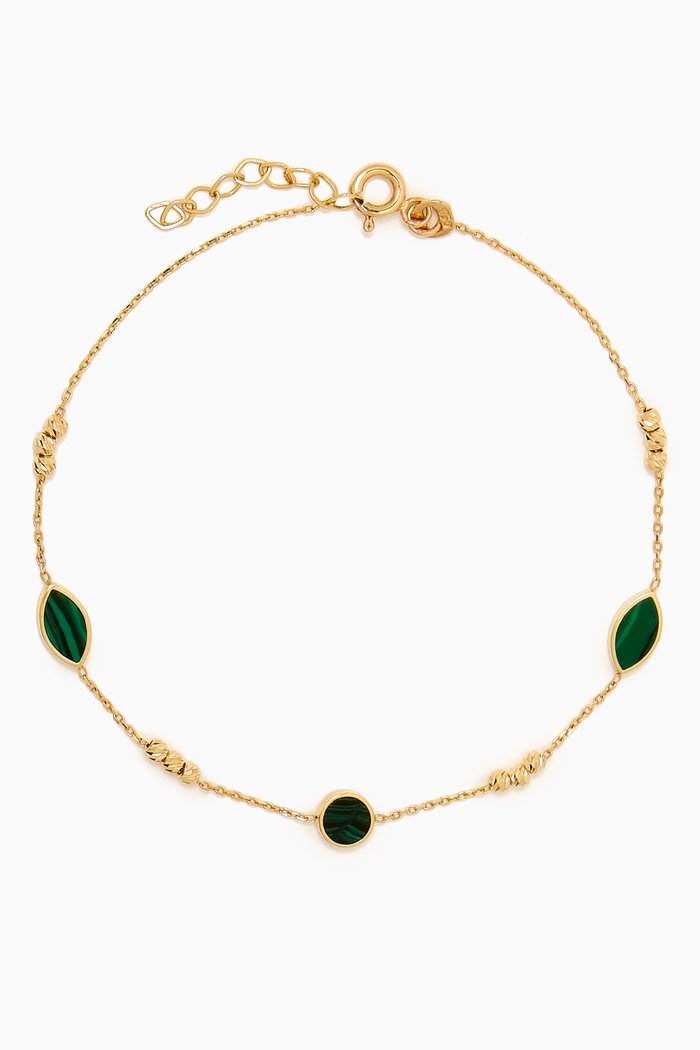 

Hala Malachite Bracelet in 18kt Yellow Gold