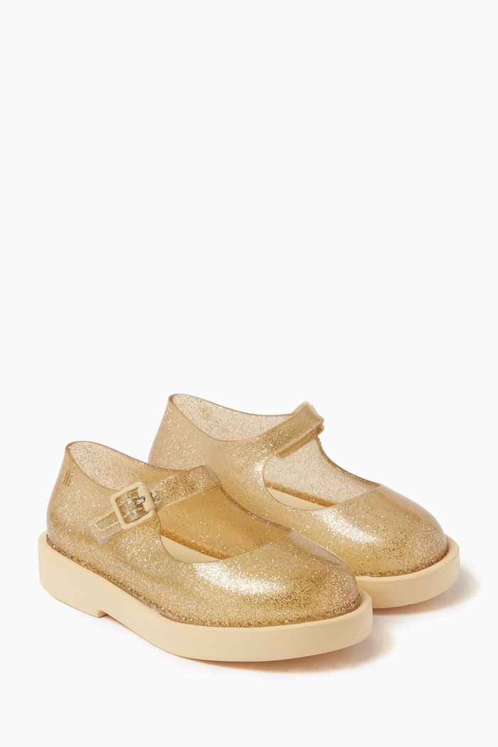 

Lola II Ballerina Flats in Melflex® PVC, Gold