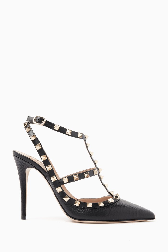 

Valentino Garavani Rockstud 100 Pumps in Vitello Leather, Black