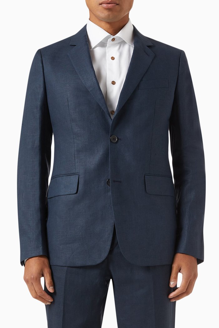 

Formal Jacket in Linen, Blue