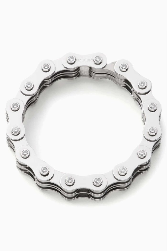 

Bike Chain Bracelet in Metal, White