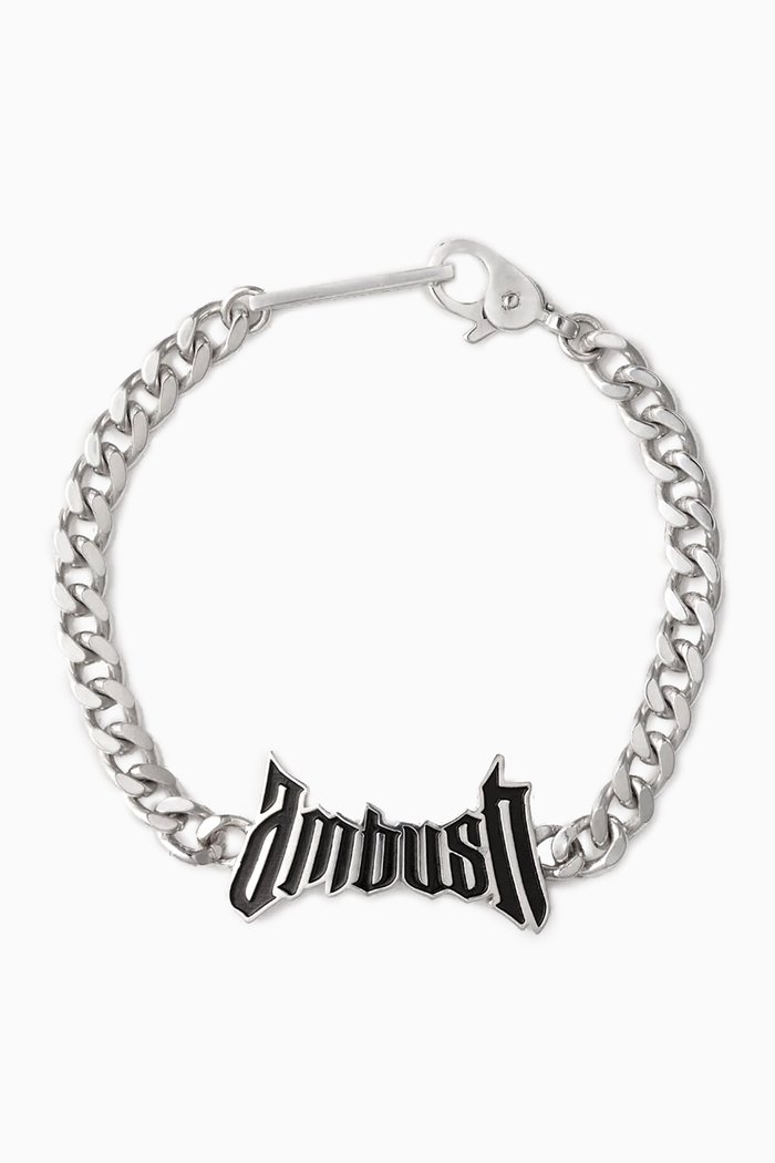

Trad Logo Charm Bracelet in Metal, Silver