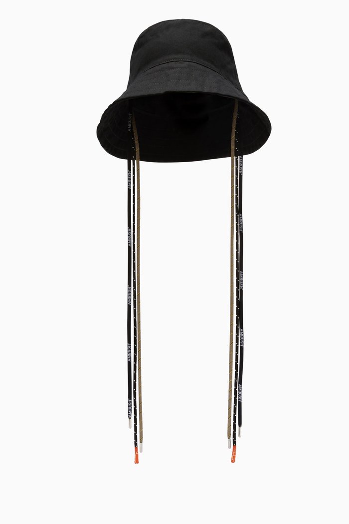 

Multicord Bucket Hat in Cotton, Black