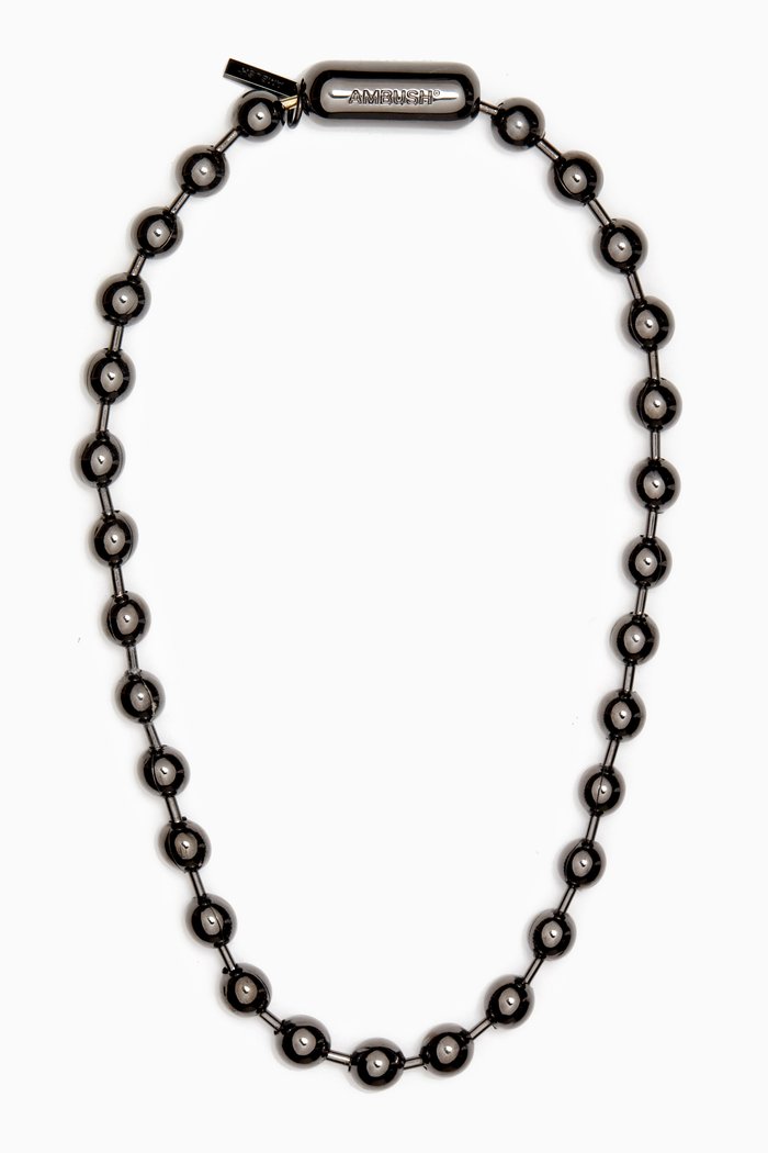 

Huge Ball Chain Necklace, Black