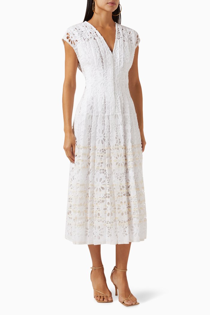 

Claire McCardell Midi Dress in Cotton, White