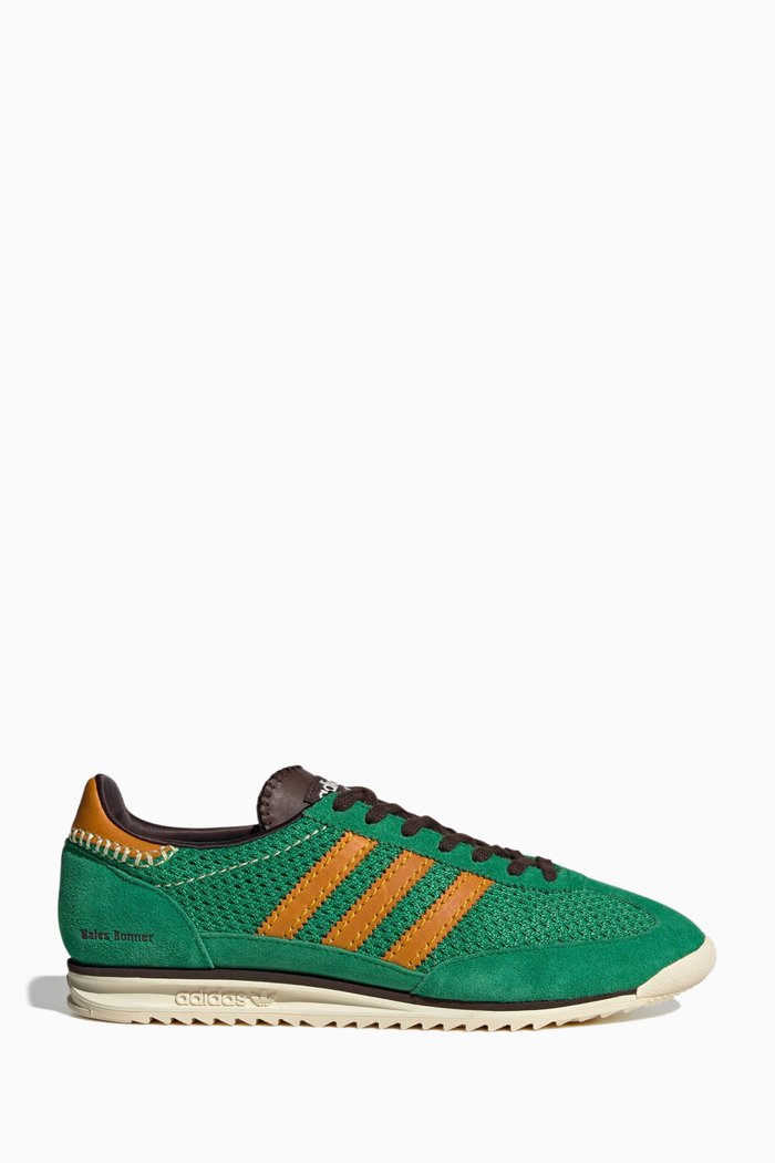 

x Wales Bonner SL72 Sneakers in Suede & Knit Mesh, Green