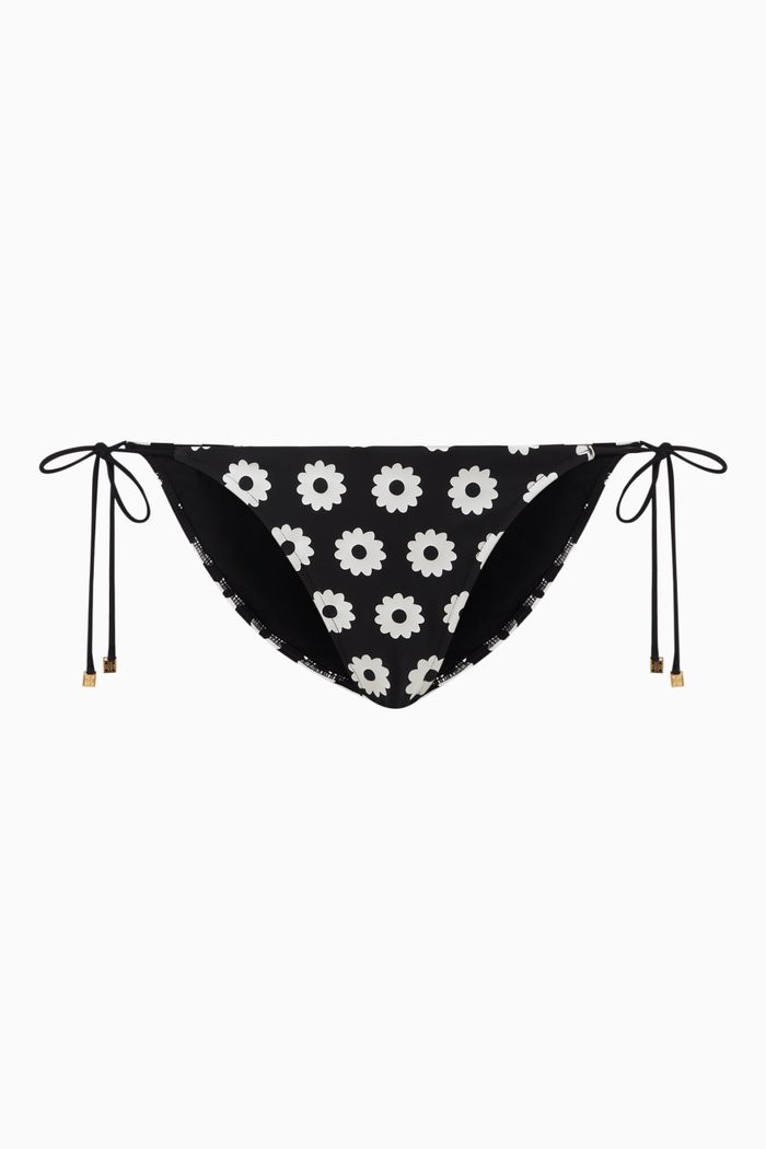 

Floral Printed Bikini Briefs in Nylon, White