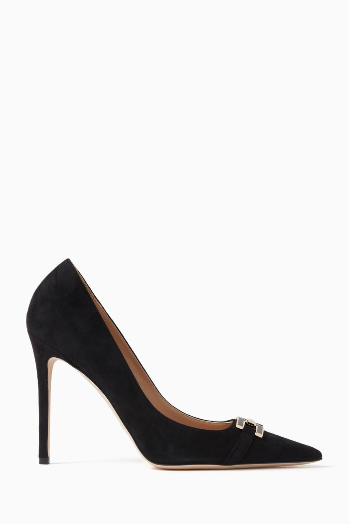 

Horsebit 105 Pumps in Suede, Black