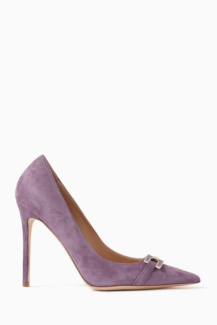 

Horsebit 105 Pumps in Suede, Purple