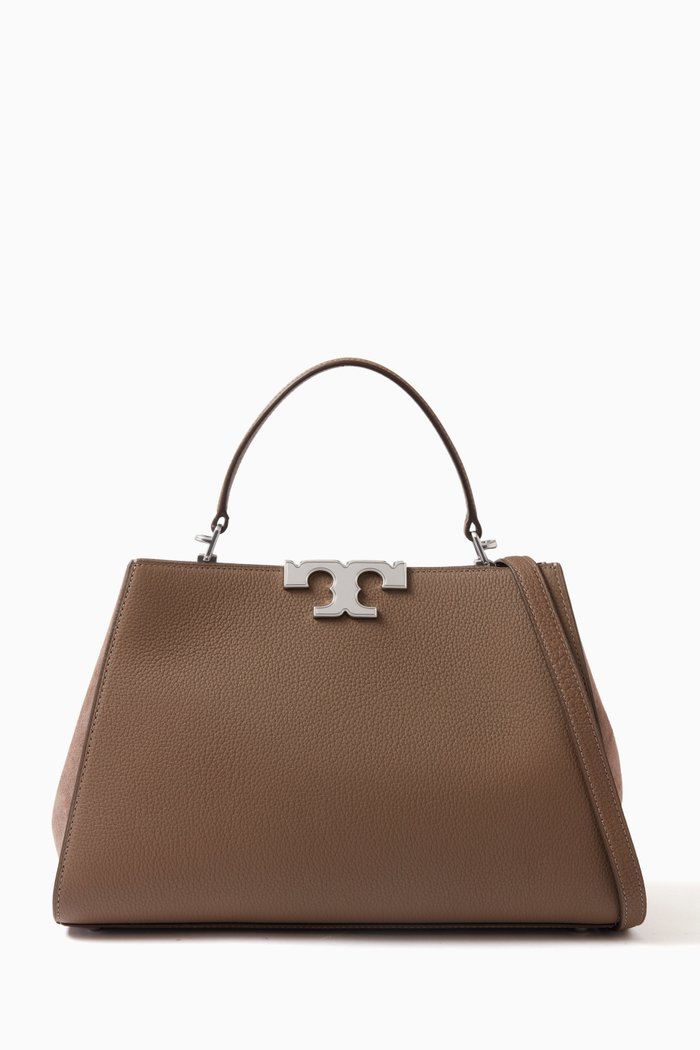 

Eleanor Satchel in Pebbled Leather, Brown
